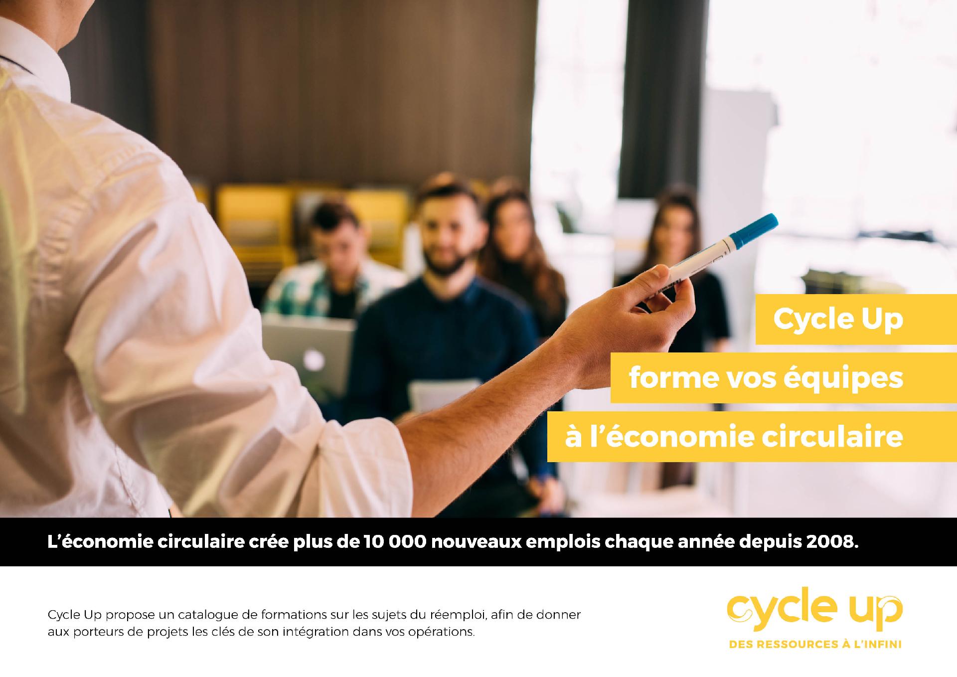plaquette possibilité de former vos équipes à l'économie circulaire