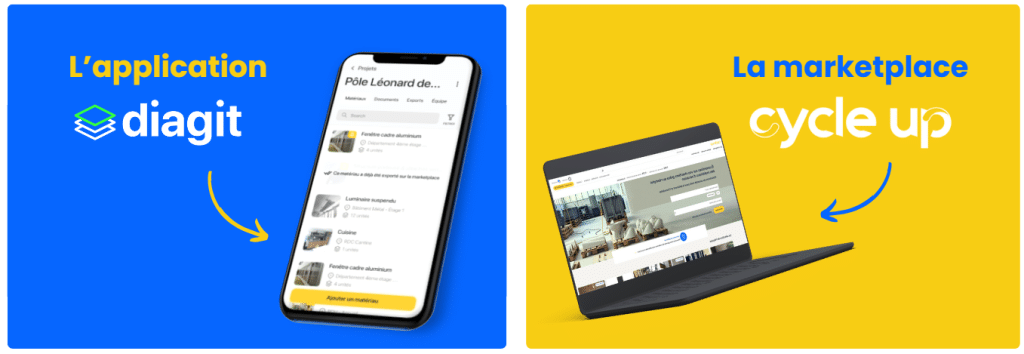 Plateformes du réemploi : l'application Diag it et la marketplace Cycle Up